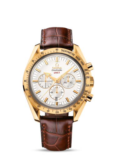 Omega Speedmaster Broad Arrow 1957 Yellow Gold / Silver